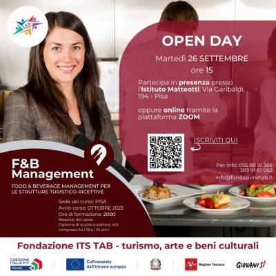 Open Day corso ITS F&B Management - 26 settembre