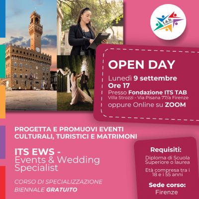 Open Day nuovi corsi a Firenze -9 settembre