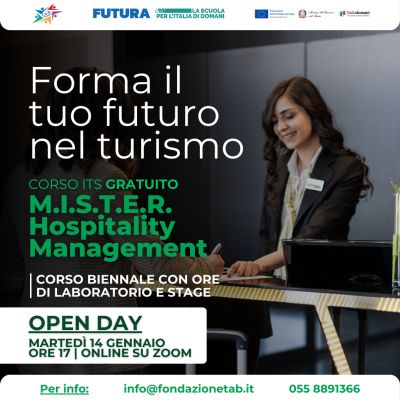 Open Day corso ITS M.I.S.T.E.R. - Hospitality Management - 14 gennaio