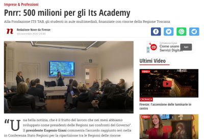 Pnrr: 500 milioni per gli ITS Academy