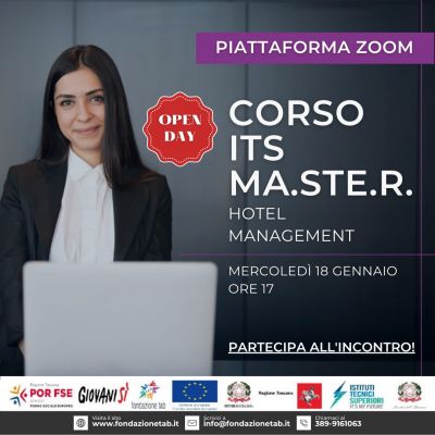 Open Day corso ITS MA.STE.R, hotel management - 18 gennaio